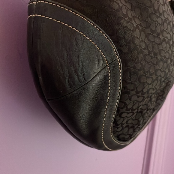 Coach Y2K Black Signature Canvas Bag in Black on Black Rare! - Picture 5 of 13